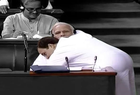 Rahul Hugs PM Modi in LS, Says Call Me Pappu, I Don't Care.